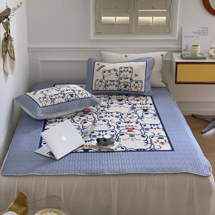 91家纺网 家纺一手货源 找家纺 （总）昔可 2022新款大版印花乳胶凉席