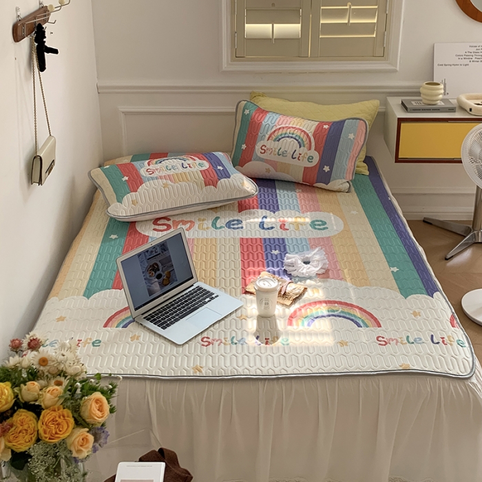 91家纺网 家纺一手货源 找家纺 （总）昔可 2022新款大版印花乳胶凉席