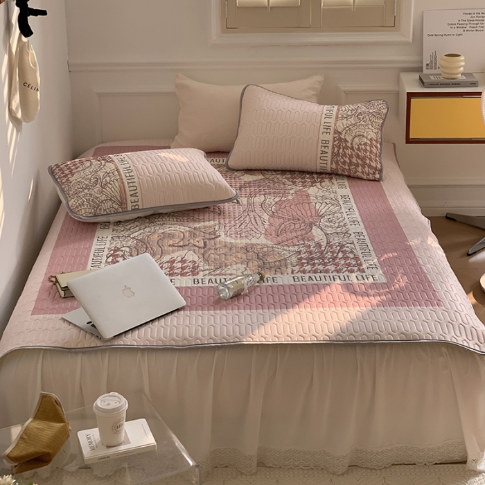 91家纺网 家纺一手货源 找家纺 昔可 2022新款大版印花乳胶凉席 图兰朵