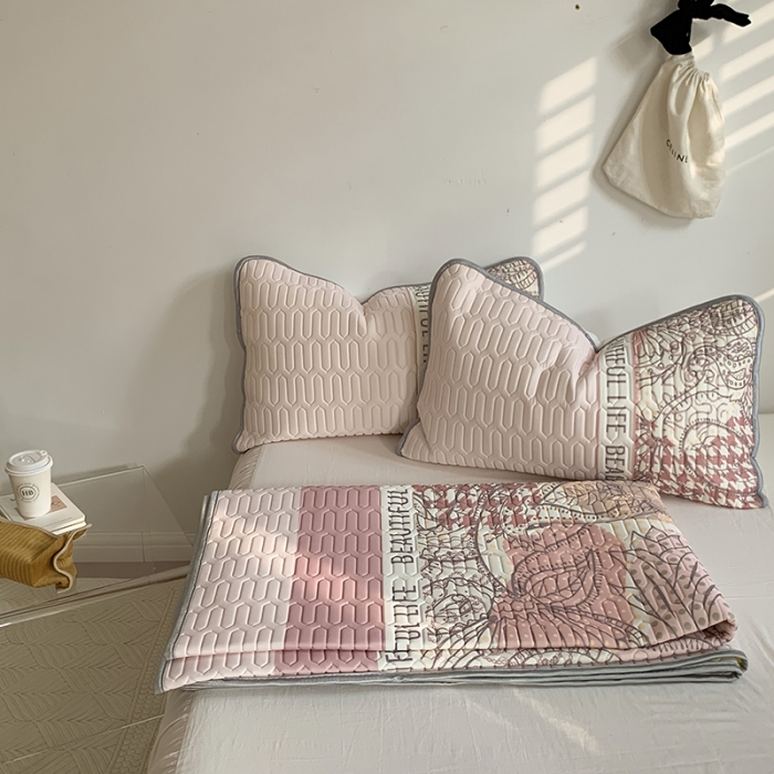 91家纺网 家纺一手货源 找家纺 昔可 2022新款大版印花乳胶凉席 图兰朵