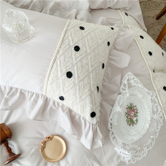 91家纺网 家纺一手货源 找家纺 玛奇朵 2022新款韩式小香风40S水洗棉-赛琳系列 赛琳-月光灰