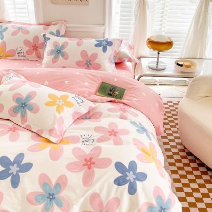 91家纺网 家纺一手货源 找家纺 （总）盛馨 2023新款小清新北欧风精梳棉全棉四件套