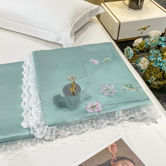 91家纺网 家纺一手货源 找家纺 （总）吾秀 2022新款50S莱赛尔天丝刺绣夏被-花仙子