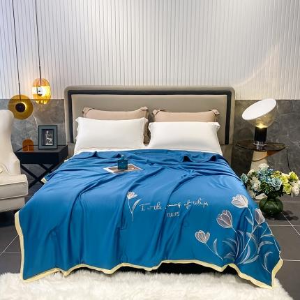 91家纺网 家纺一手货源 找家纺 （总）吾秀 2022新款莫代尔重工刺绣夏被-郁金香