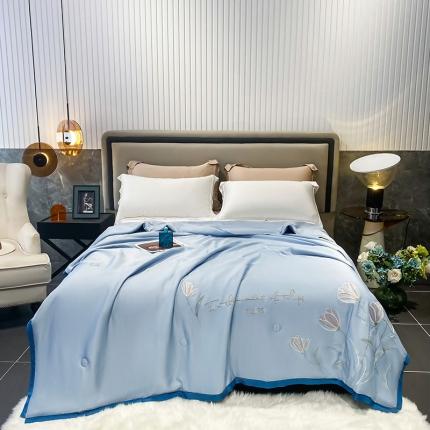 （总）吾秀 2022新款莫代尔重工刺绣夏被-郁金香