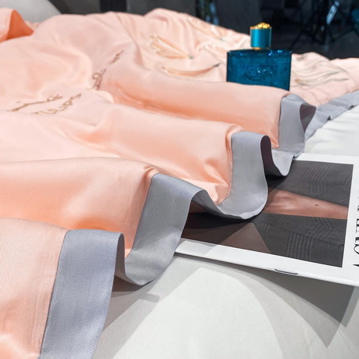 91家纺网 家纺一手货源 找家纺 吾秀 2022新款莫代尔重工刺绣夏被-郁金香 郁金香-玉