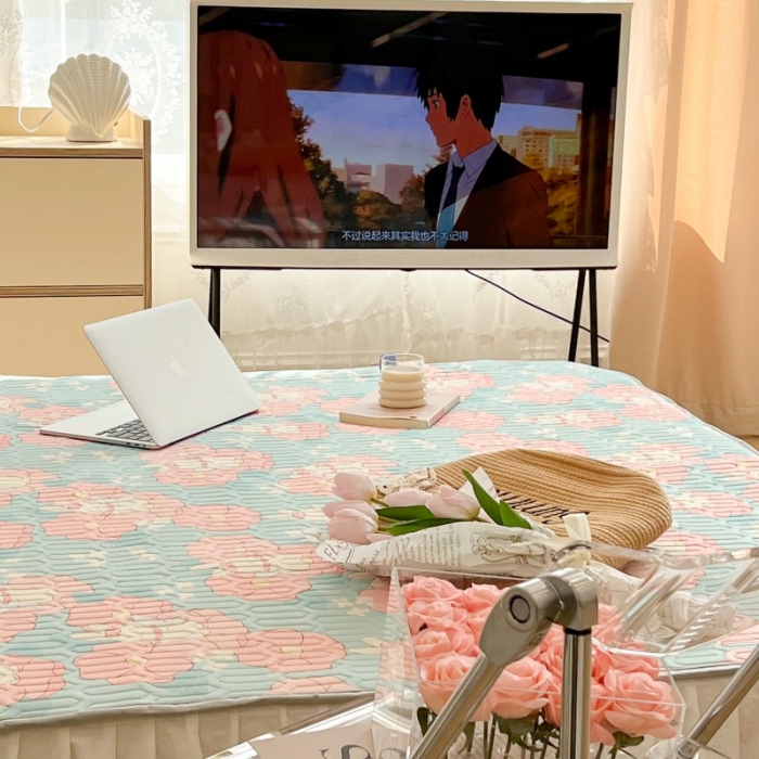 91家纺网 家纺一手货源 找家纺 昔可 2022新款圆网乳胶凉席 花仙子