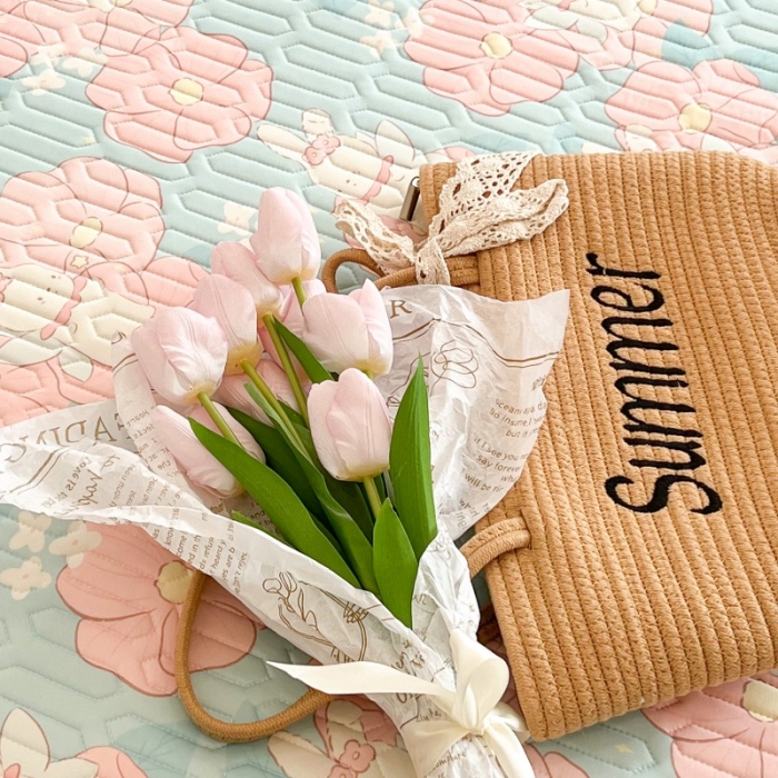 91家纺网 家纺一手货源 找家纺 昔可 2022新款圆网乳胶凉席 花仙子