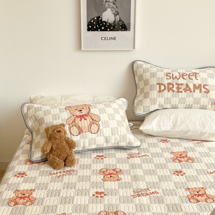 91家纺网 家纺一手货源 找家纺 昔可 2022新款圆网乳胶凉席 脚印熊