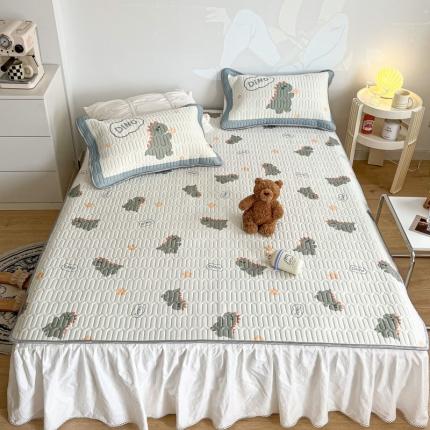 昔可 2022新款圆网乳胶凉席 萌萌恐龙