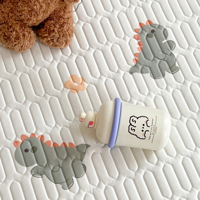 91家纺网 家纺一手货源 找家纺 昔可 2022新款圆网乳胶凉席 萌萌恐龙