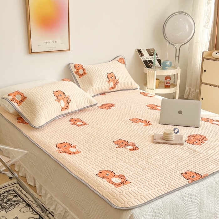 91家纺网 家纺一手货源 找家纺 昔可 2022新款圆网乳胶凉席 跳舞的顽皮虎