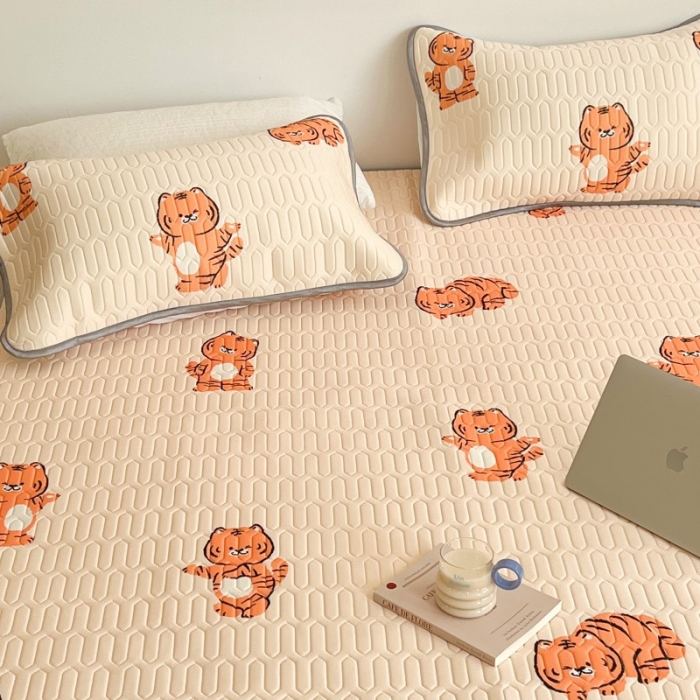 91家纺网 家纺一手货源 找家纺 昔可 2022新款圆网乳胶凉席 跳舞的顽皮虎