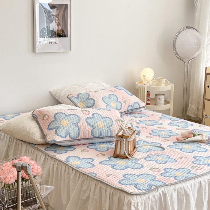 91家纺网 家纺一手货源 找家纺 昔可 2022新款圆网乳胶凉席 油画草莓花