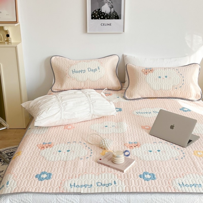 91家纺网 家纺一手货源 找家纺 昔可 2022新款圆网乳胶凉席 云朵熊