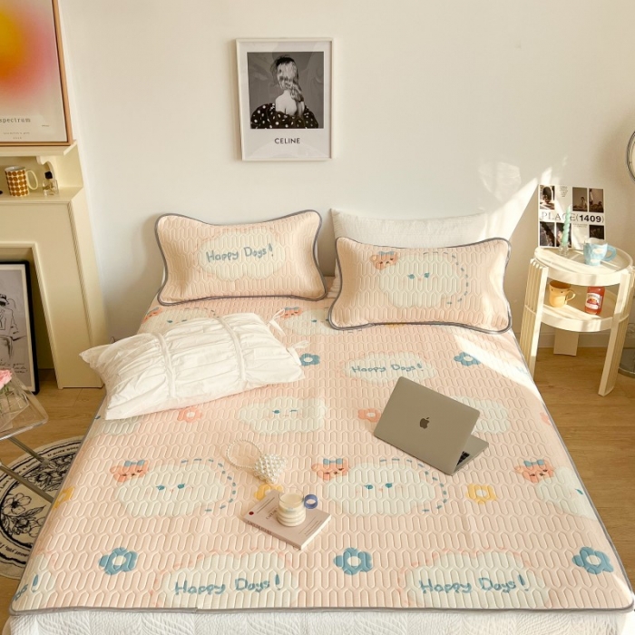 91家纺网 家纺一手货源 找家纺 昔可 2022新款圆网乳胶凉席 云朵熊