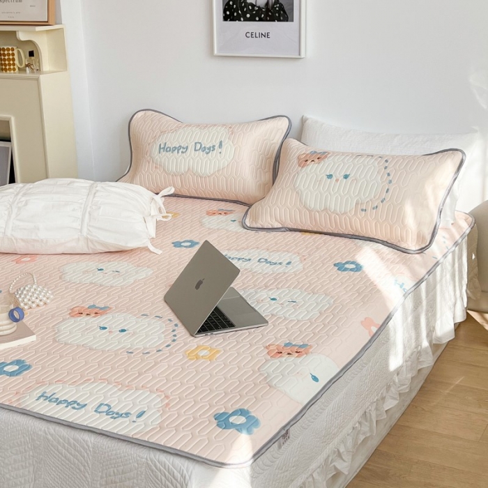 91家纺网 家纺一手货源 找家纺 昔可 2022新款圆网乳胶凉席 云朵熊