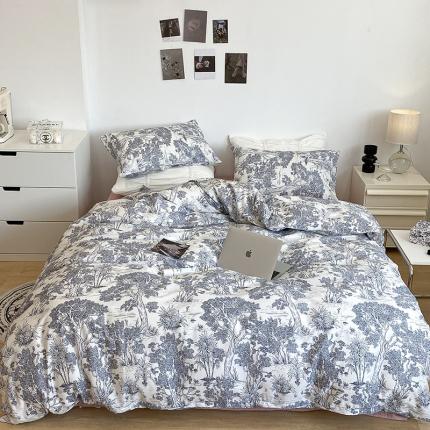 91家纺网 家纺一手货源 找家纺 （总）昔可 2022新款英式庄园风全棉四件套