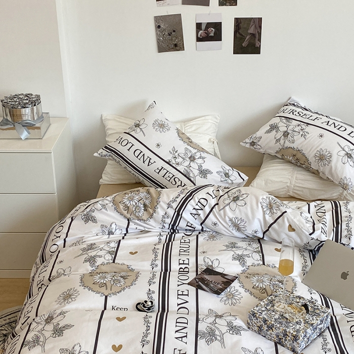 91家纺网 家纺一手货源 找家纺 昔可 2022新款英式庄园风全棉四件套 杜赛