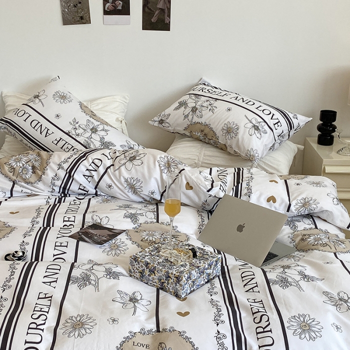 91家纺网 家纺一手货源 找家纺 昔可 2022新款英式庄园风全棉四件套 杜赛