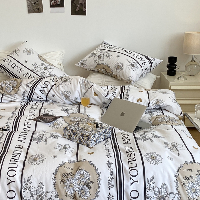 91家纺网 家纺一手货源 找家纺 昔可 2022新款英式庄园风全棉四件套 杜赛