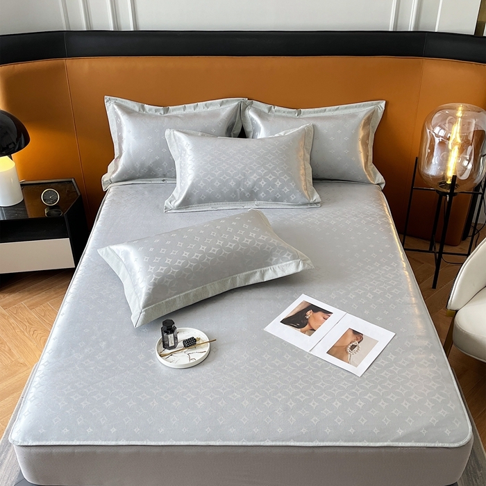 91家纺网 家纺一手货源 找家纺 三味舒屋 2025新款抗菌防螨凉感提花养生席-轻奢系 星云灰