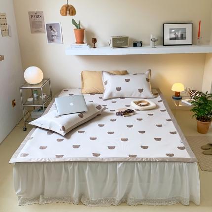 91家纺网 家纺一手货源 找家纺 昔可 2022新款900D数码印花冰藤养生席 小小熊头