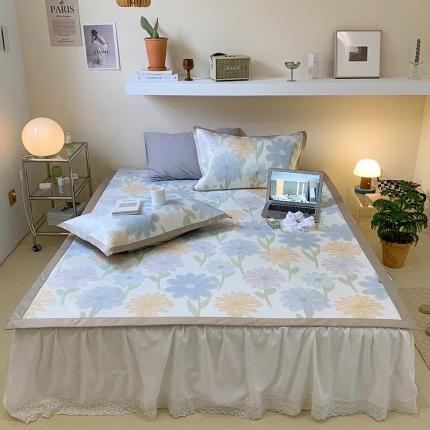 91家纺网 家纺一手货源 找家纺 昔可 2022新款900D数码印花冰藤养生席 油画兰花