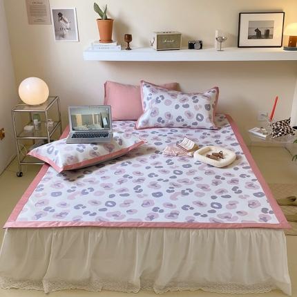 91家纺网 家纺一手货源 找家纺 昔可 2022新款900D数码印花冰藤养生席 紫色豹纹