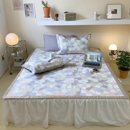 昔可 2022新款900D数码印花冰藤养生席 彩色香香格