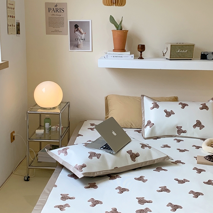 91家纺网 家纺一手货源 找家纺 昔可 2022新款900D数码印花冰藤养生席 韩国小熊