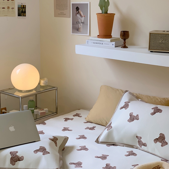 91家纺网 家纺一手货源 找家纺 昔可 2022新款900D数码印花冰藤养生席 韩国小熊