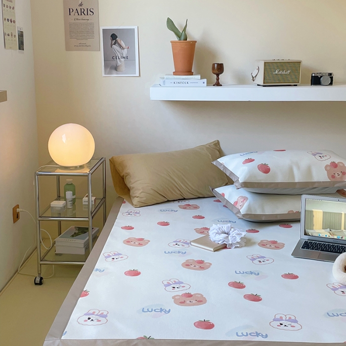 91家纺网 家纺一手货源 找家纺 昔可 2022新款900D数码印花冰藤养生席 苹果兔