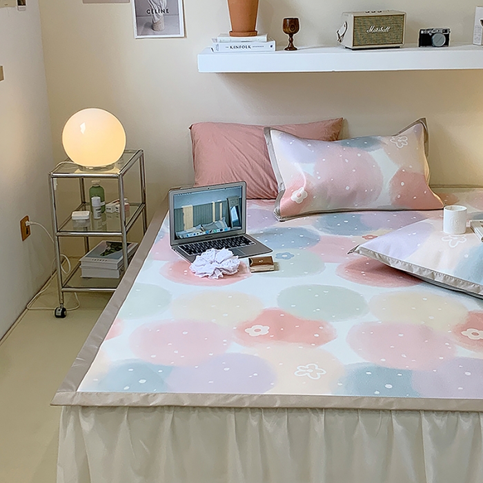 91家纺网 家纺一手货源 找家纺 昔可 2022新款900D数码印花冰藤养生席 夏日泡泡