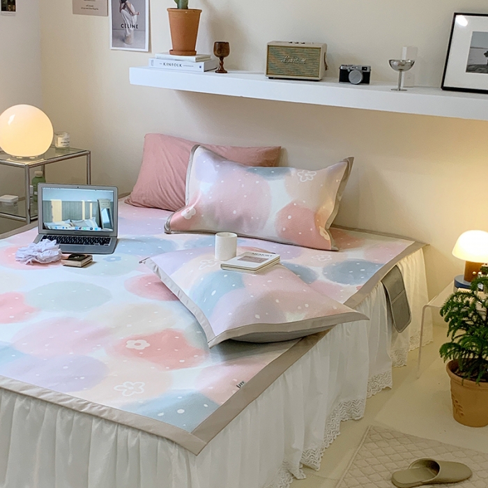 91家纺网 家纺一手货源 找家纺 昔可 2022新款900D数码印花冰藤养生席 夏日泡泡