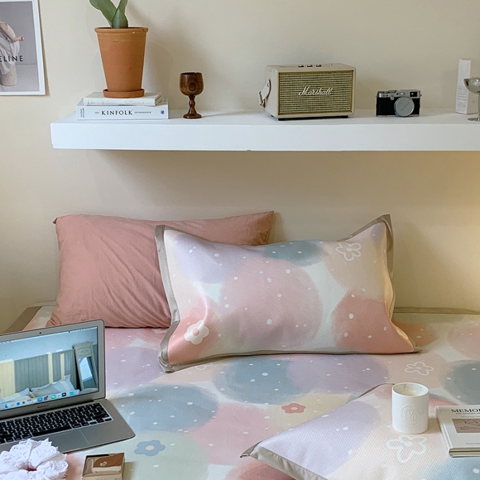 91家纺网 家纺一手货源 找家纺 昔可 2022新款900D数码印花冰藤养生席 夏日泡泡