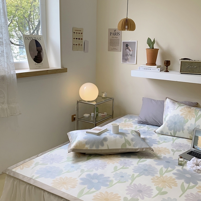 91家纺网 家纺一手货源 找家纺 昔可 2022新款900D数码印花冰藤养生席 油画兰花