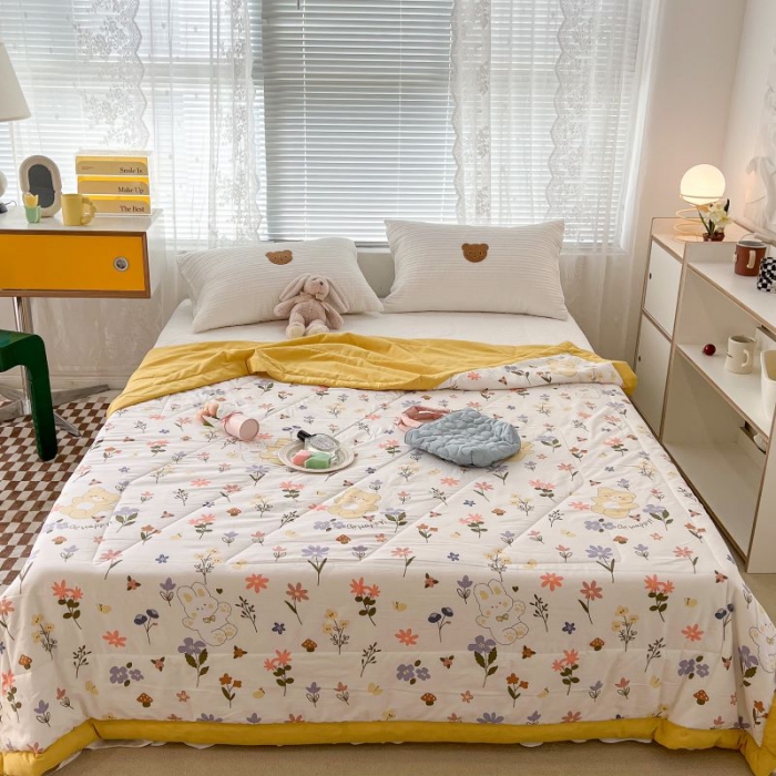 91家纺网 家纺一手货源 找家纺 昔可 2022新款水洗亲肤夏被子被芯 春游宝贝
