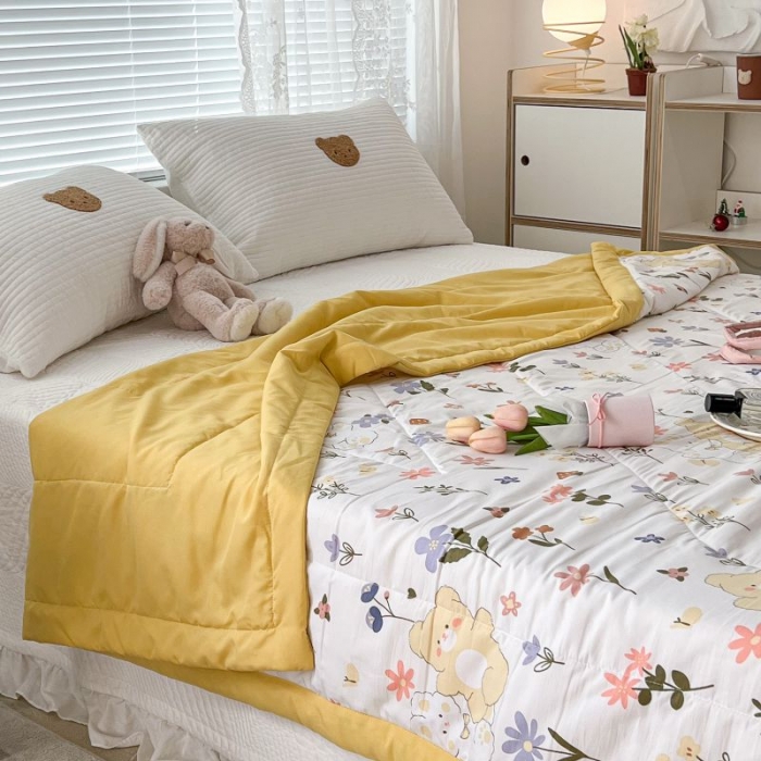 91家纺网 家纺一手货源 找家纺 昔可 2022新款水洗亲肤夏被子被芯 春游宝贝