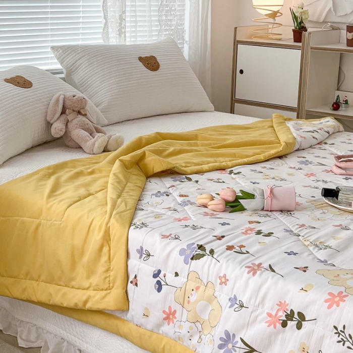 91家纺网 家纺一手货源 找家纺 昔可 2022新款水洗亲肤夏被子被芯 春游宝贝