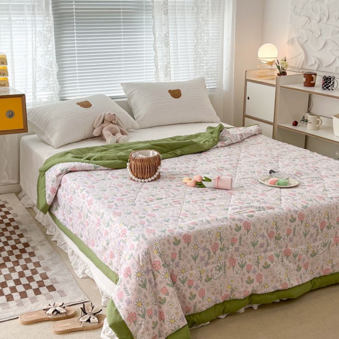 91家纺网 家纺一手货源 找家纺 昔可 2022新款水洗亲肤夏被子被芯 花小兔