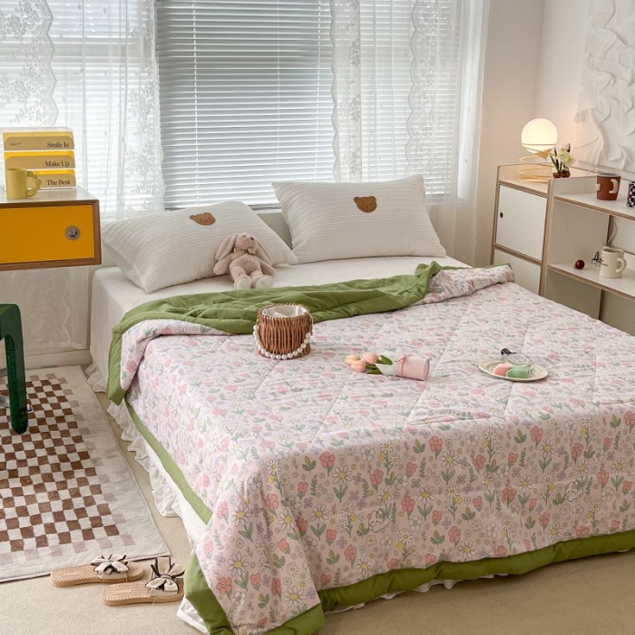 91家纺网 家纺一手货源 找家纺 昔可 2022新款水洗亲肤夏被子被芯 花小兔