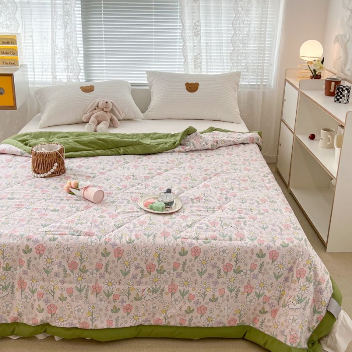 91家纺网 家纺一手货源 找家纺 昔可 2022新款水洗亲肤夏被子被芯 花小兔