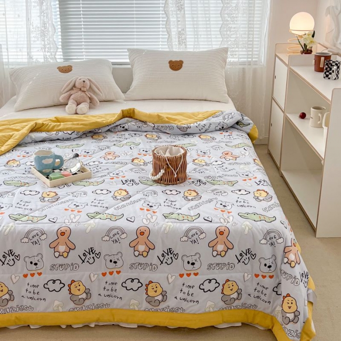 91家纺网 家纺一手货源 找家纺 昔可 2022新款水洗亲肤夏被子被芯 小怪兽