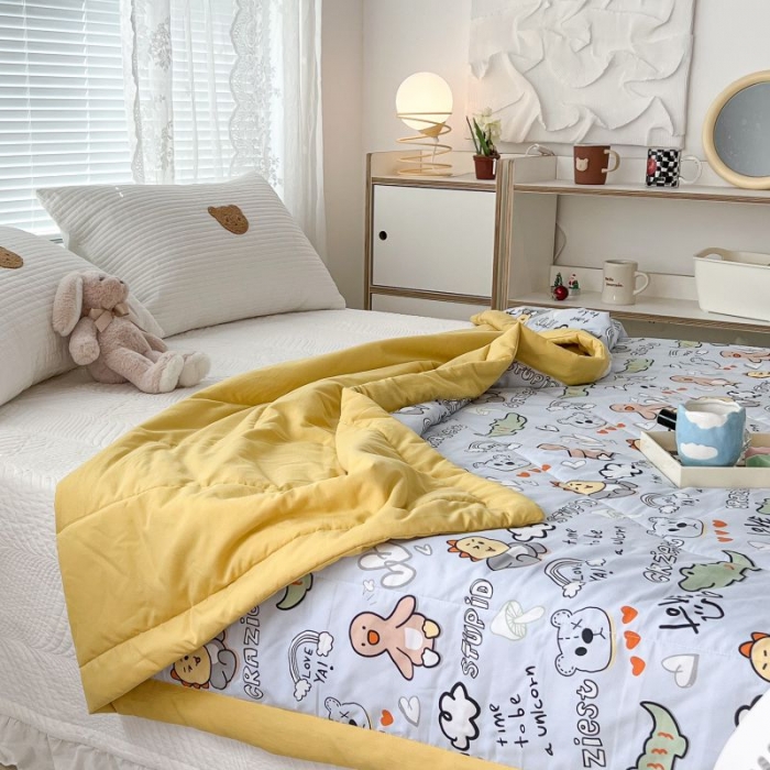 91家纺网 家纺一手货源 找家纺 昔可 2022新款水洗亲肤夏被子被芯 小怪兽