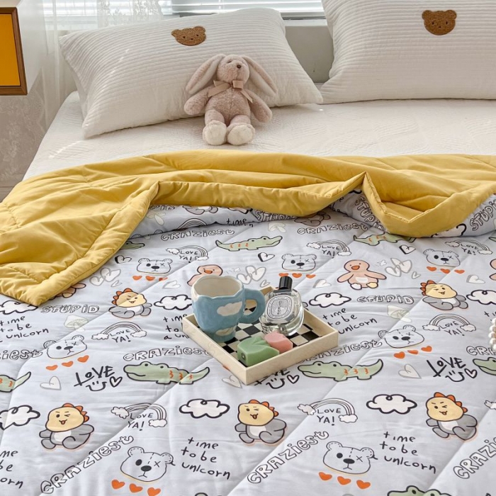 91家纺网 家纺一手货源 找家纺 昔可 2022新款水洗亲肤夏被子被芯 小怪兽