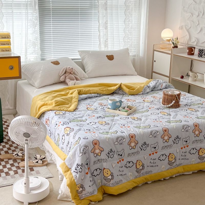 91家纺网 家纺一手货源 找家纺 昔可 2022新款水洗亲肤夏被子被芯 小怪兽