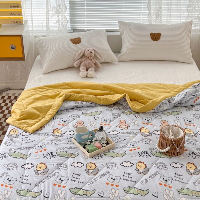 91家纺网 家纺一手货源 找家纺 昔可 2022新款水洗亲肤夏被子被芯 小怪兽