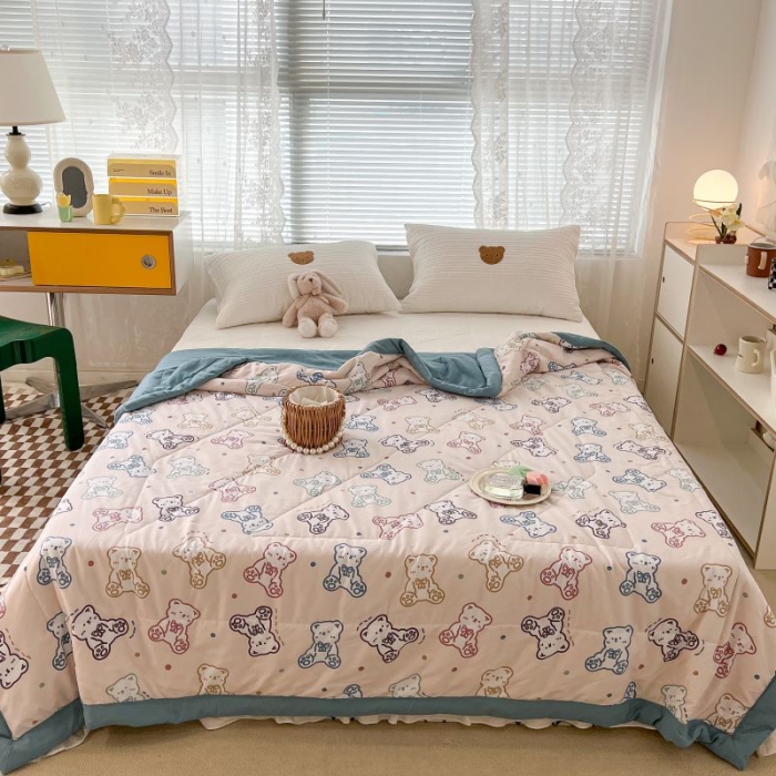 91家纺网 家纺一手货源 找家纺 昔可 2022新款水洗亲肤夏被子被芯 炫彩熊宝