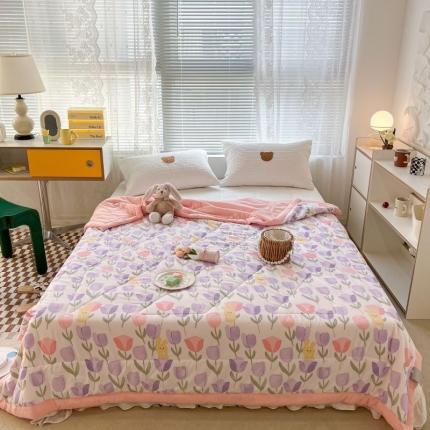 昔可 2022新款水洗亲肤夏被子被芯 郁金兔